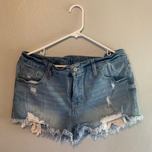 Denim Distressed Shorts